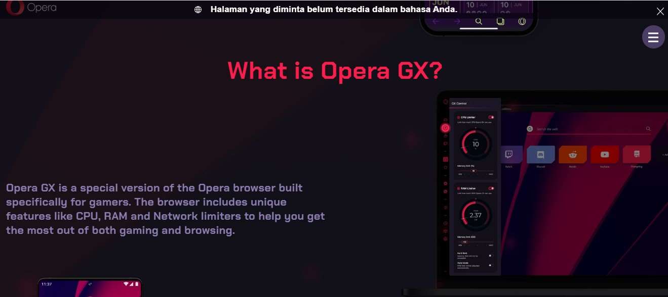 Opera Mini Apk Lama Versi GX