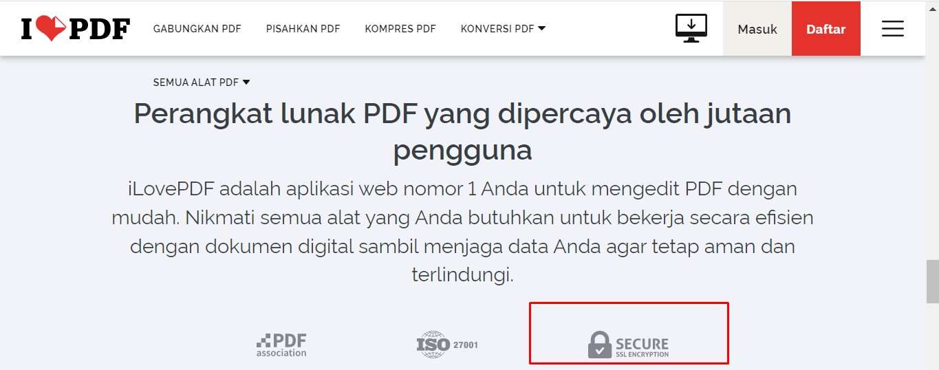 PDF to PNG iLovepdf Keamanan