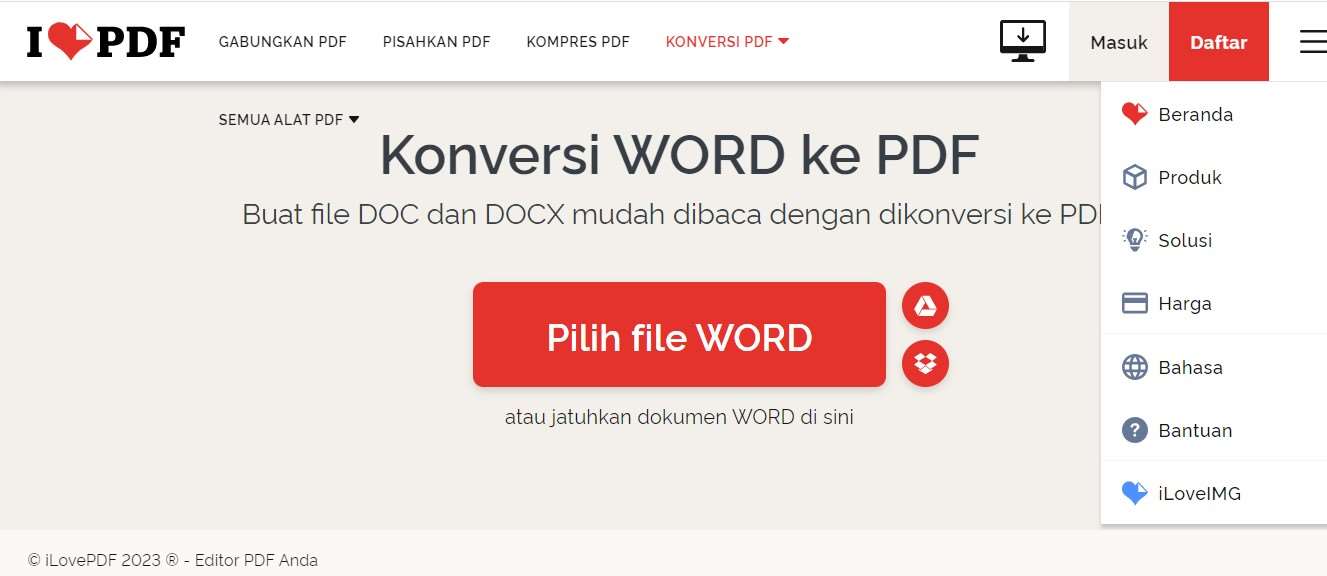 PDF to PNG iLovepdf PDF ke Word