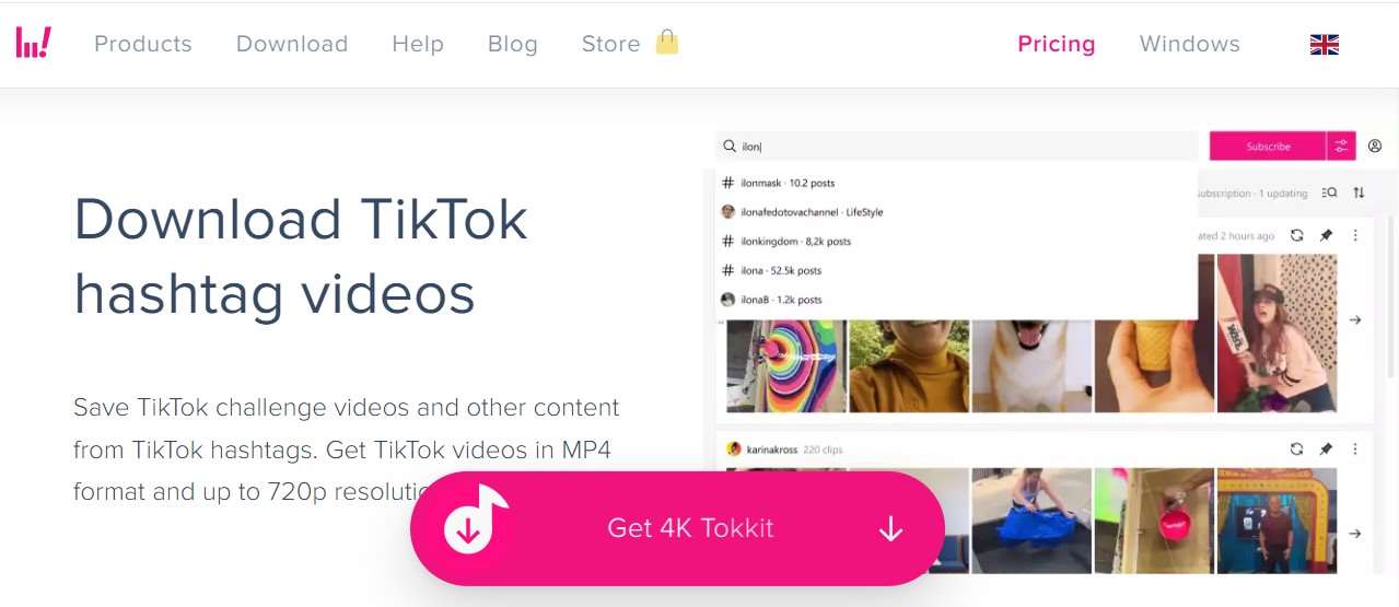 Pengunduh Video Tik Tok 4K Tokkit