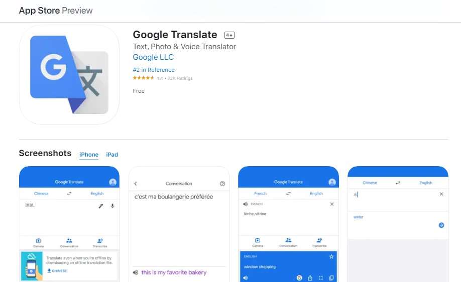 Web Translate Terbaik Google Translate iOS