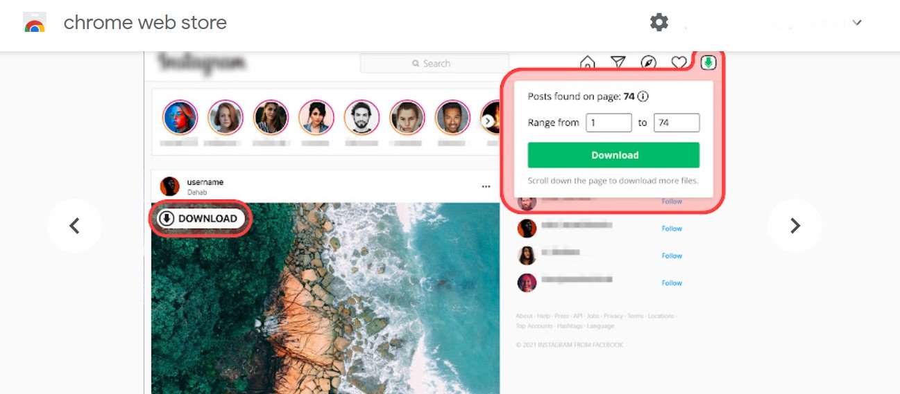 IG Downloader Downloader For Instagram Chrome