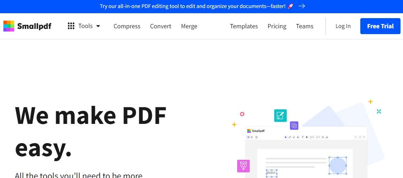 Menggabungkan PDF dengan PDF Small PDF