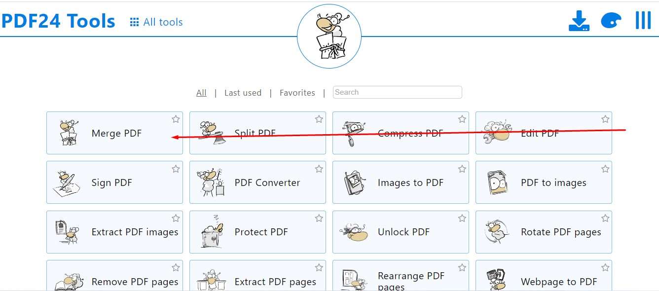 PDF24 Tools Gabung PDF