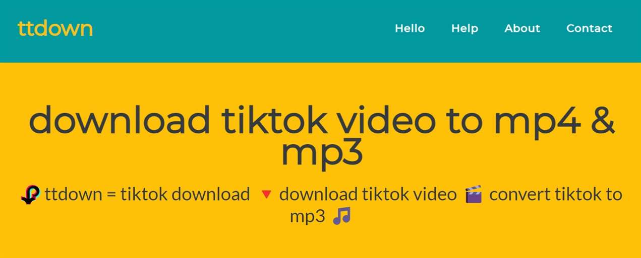 Pengunduh Video TikTok TTDown