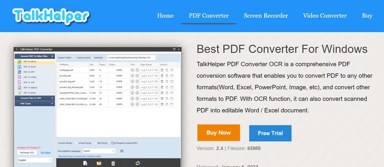 TalkHelper PDF Converter