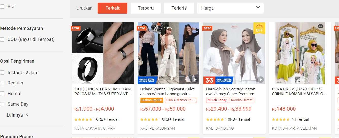 Biaya Admin Shopee Fashion