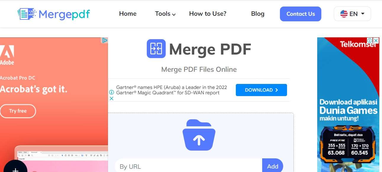 Gabung PDF Online Gratis Mergepdf.io