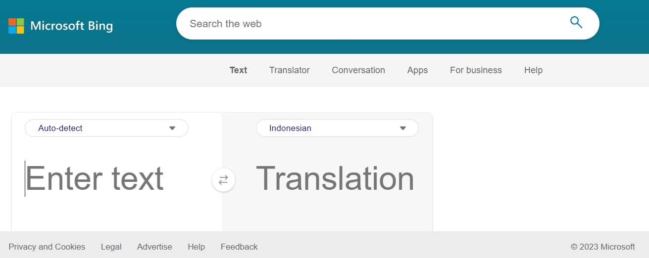 Terjemahan Inggris Indonesia dan Sebaliknya Bing Translator