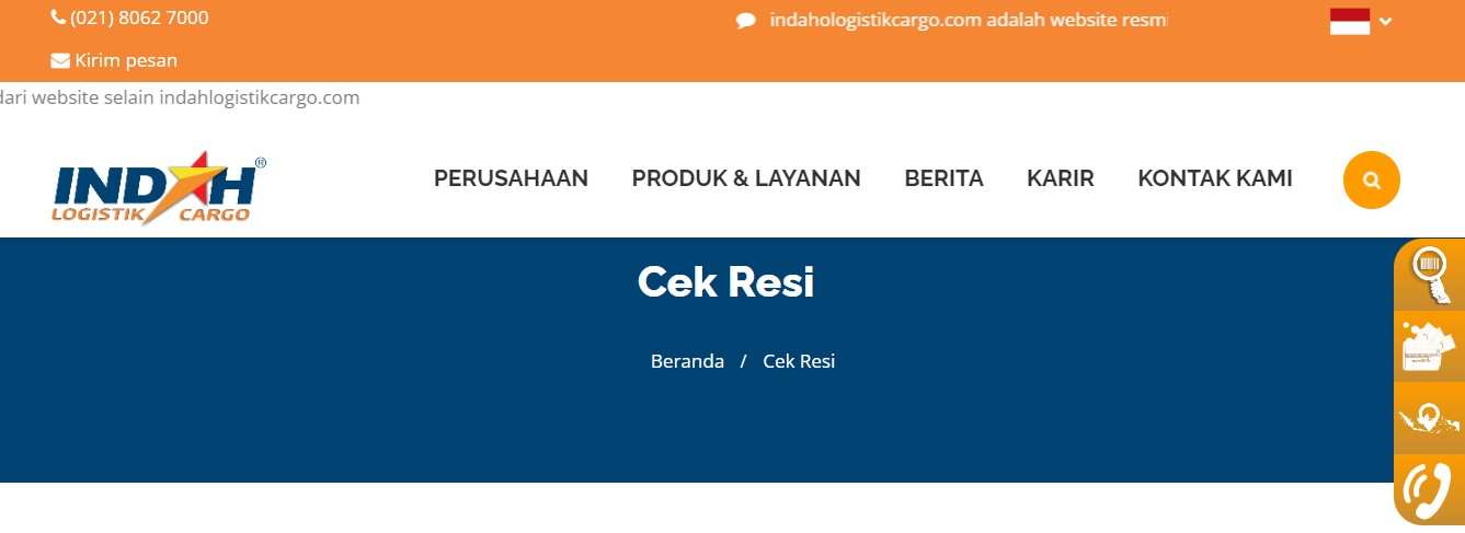 Tracking Indah Cargo Indah Cek Resi