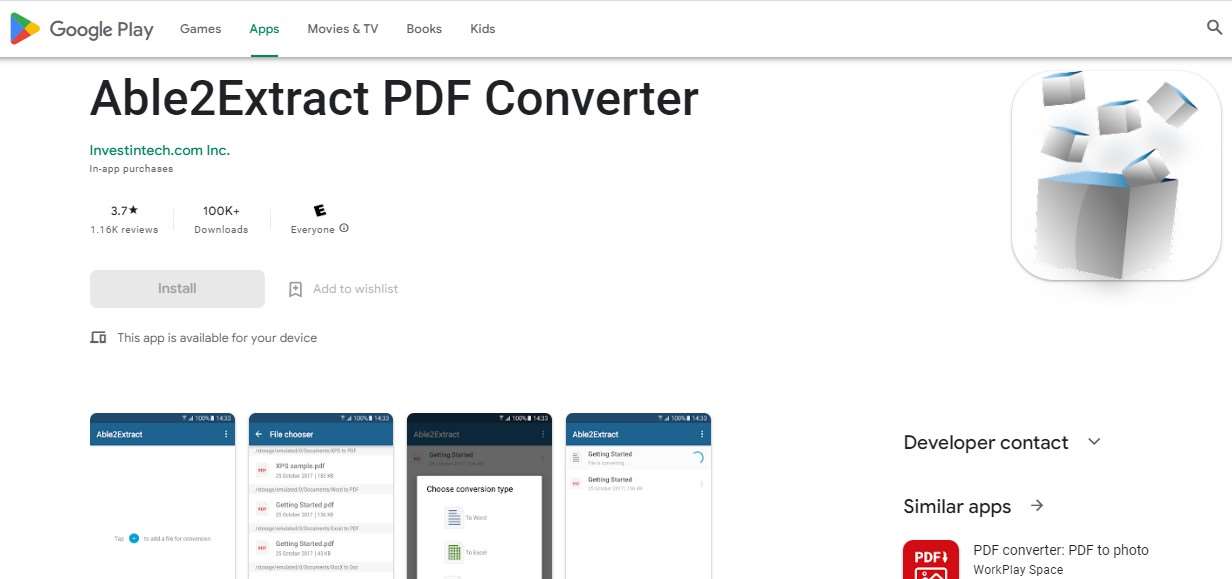 Able2Extract PDF Converter