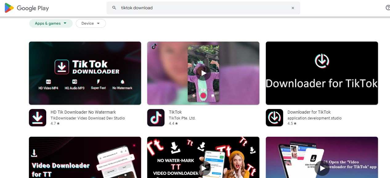 Download from Tik Tok dengan Aplikasi Pihak Ketiga