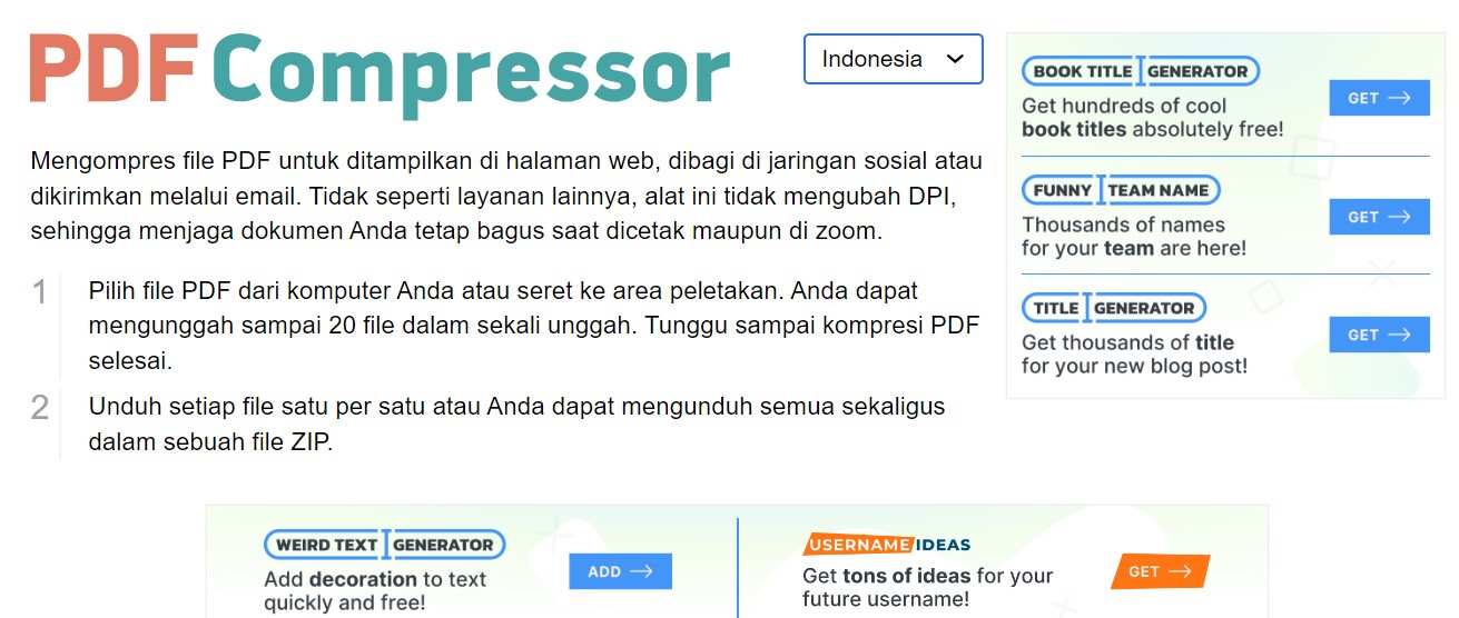 Kompres File PDF PDF Compressor