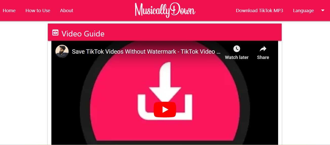MusicallyDown TikTok Cara Unduh