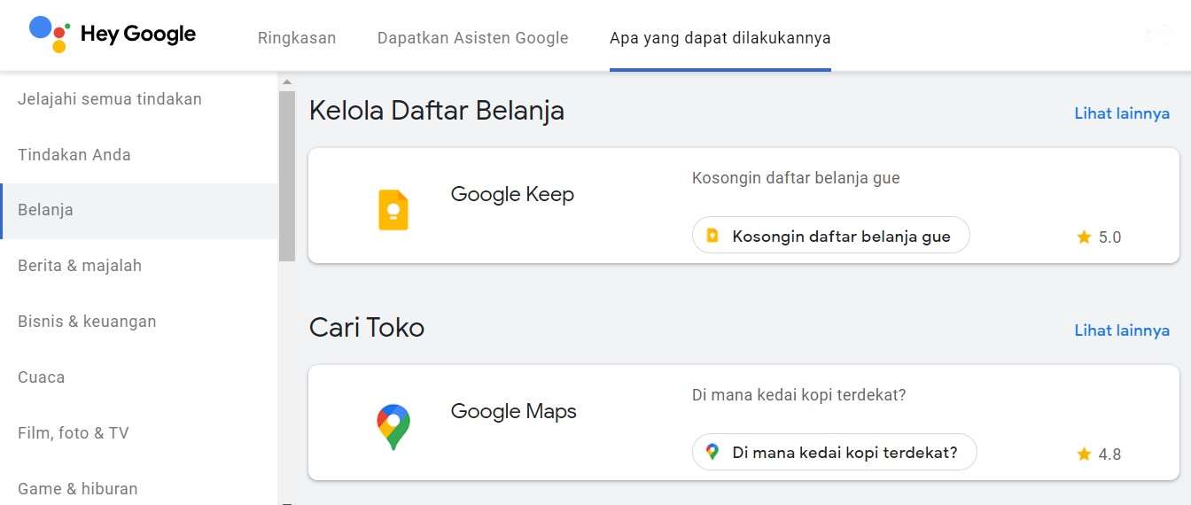 Ok Google Apa Kabar Belanja