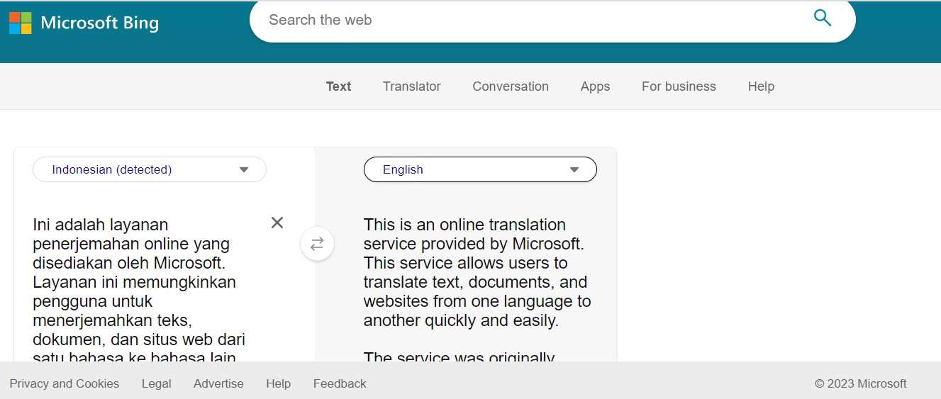 Translate Bahasa Indonesia Inggris Bing