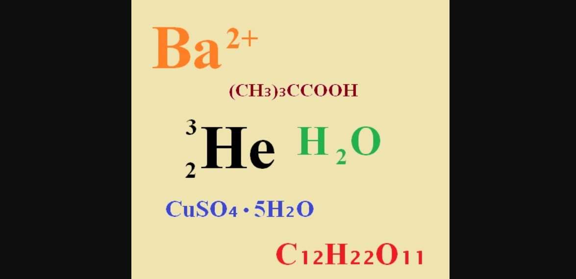 Tulisan Kecil Diatas Simbol Kimia