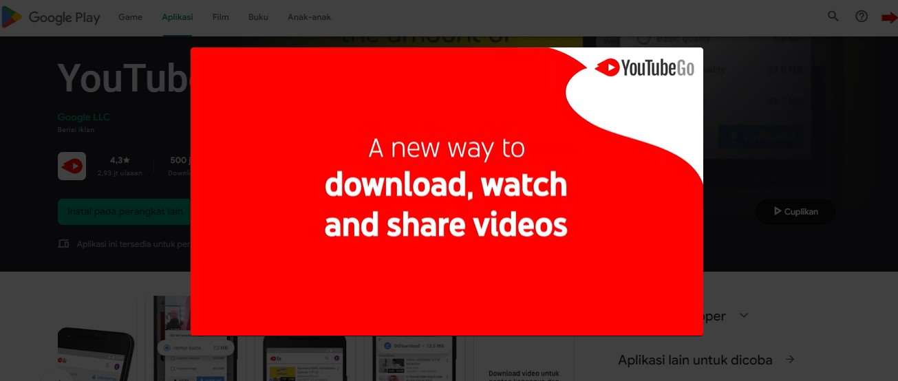 Youtube Go Download Gratis Keunggulan